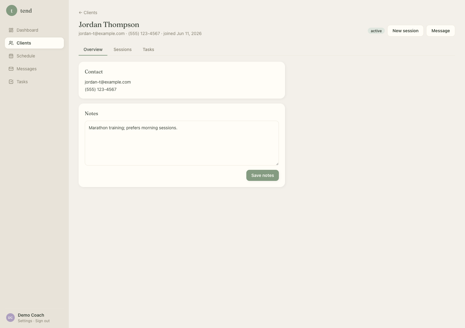 Know every client — product screenshot